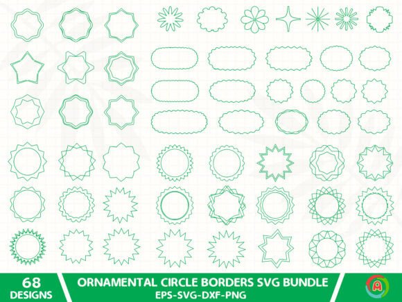 Download Ornamental Circle Borders SVG Bundle - Ornamental circle Collection