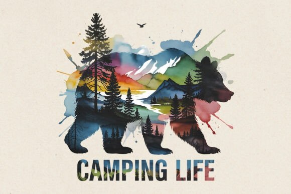 Download Camping Life Bear Mountain Nature PNG - Life Collection