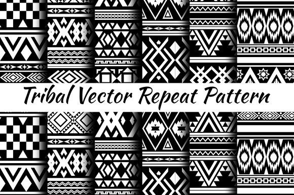Download Tribal Vector Repeat Pattern - Pattern Collection