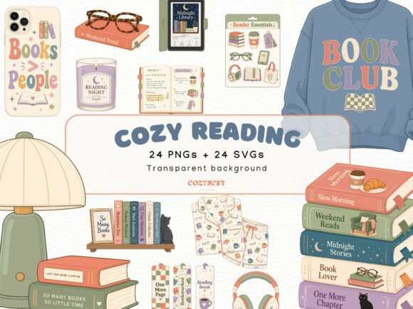 Download Cozy Reader Lifestyle Clipart Book Lover - Life Collection