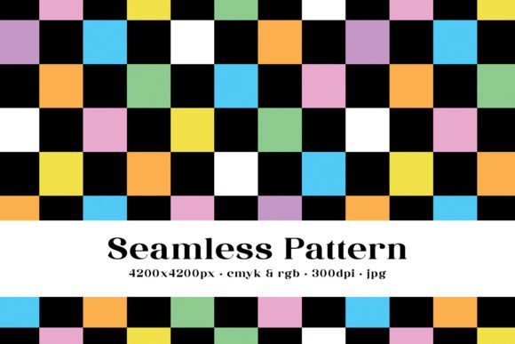 Download Black &amp; Multicolor Checkered Pattern - Pattern Collection