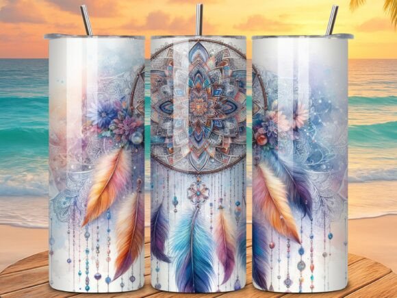 Download Boho Dreamcatcher Mandala Tumbler Wrap - Dreamcatcher mandala Collection