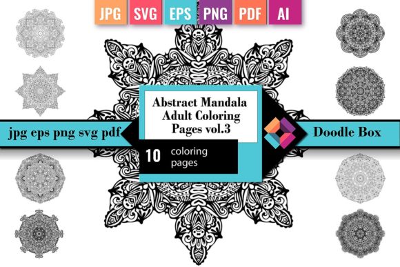 Download Abstract Mandala Coloring Pages Vol.3 - Abstract mandala Collection