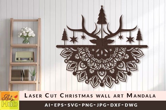 Download Laser Cut Christmas Wall Art Mandala SVG - Wall art mandala Collection