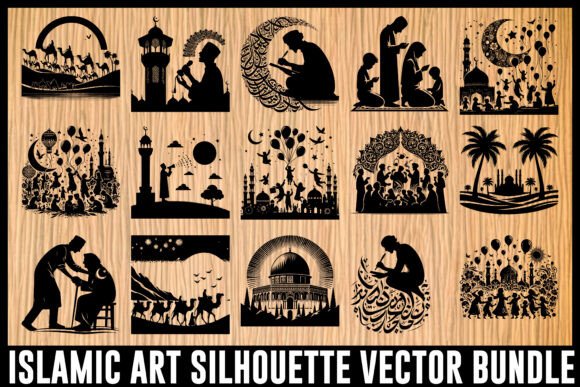 Download Islamic Art Silhouette Vector Bundle - Premium Resources