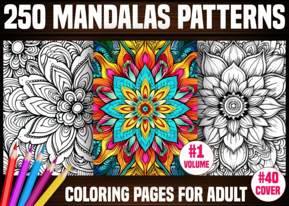 Download 250 Mandalas Patterns Coloring Pages-KDP - Pattern Collection