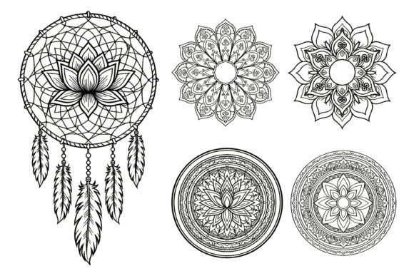Download Lotus Dreamcatcher Mandala Coloring Page - Dreamcatcher mandala Collection