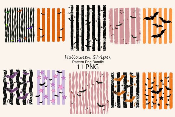 Download Halloween Stripes Pattern Png Bundle - Pattern Collection