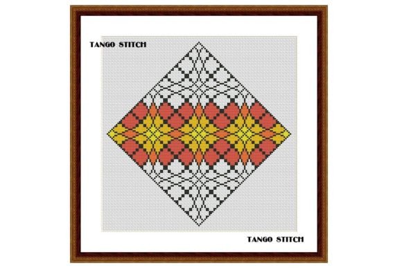 Download Yellow Orange Geometric Ornament Pattern - Pattern Collection