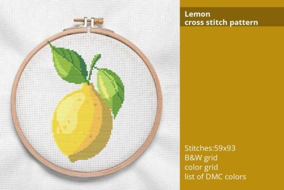 Download Lemon Cross Stitch Pattern - Pattern Collection