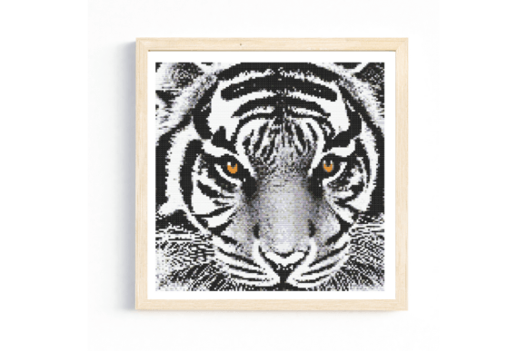 Download White Tiger Closeup Cross Stitch Pattern - Pattern Collection
