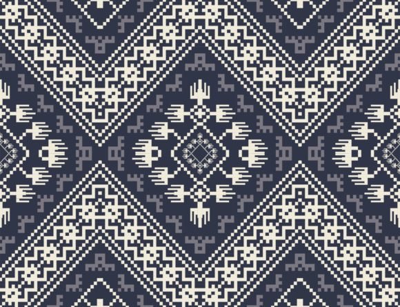 Download Aztec Geometric Embroidery Pattern - Pattern Collection